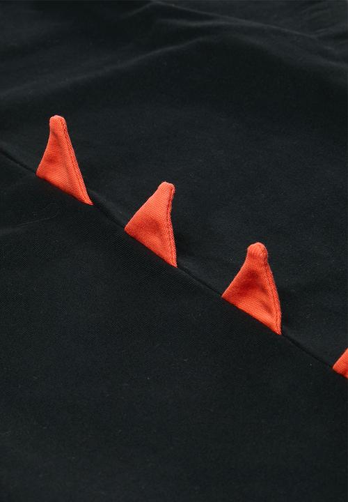 Pop Candy - Tee & short set - black & orange