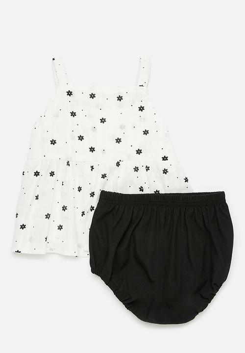 Pop Candy - Polka dot romper dress - black & white