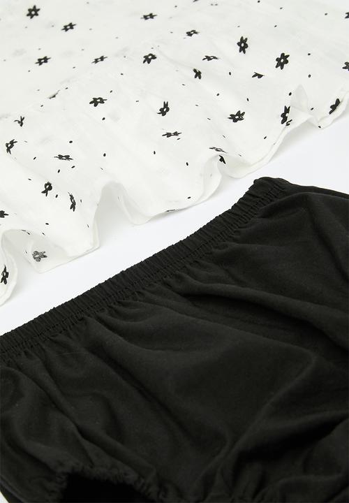 Pop Candy - Polka dot romper dress - black & white