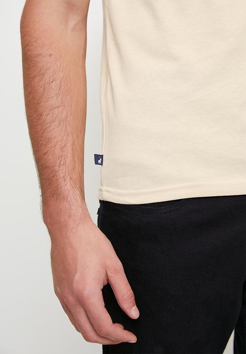 POLO - David Embossed Short Sleeve Tee - Stone
