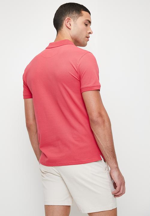 POLO - Essential Pique Short Sleeve Golfer - Dark Pink