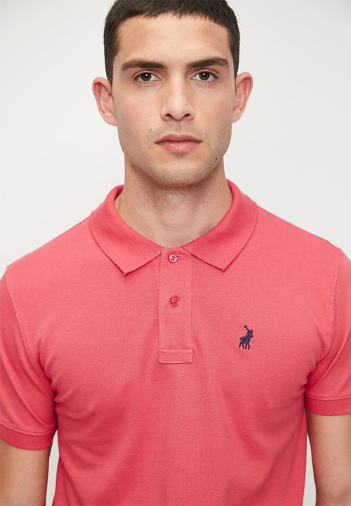 POLO - Essential Pique Short Sleeve Golfer - Dark Pink