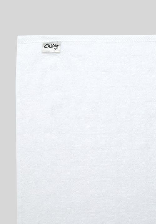 Colibri - Grid Check Zero Twist Towel - White