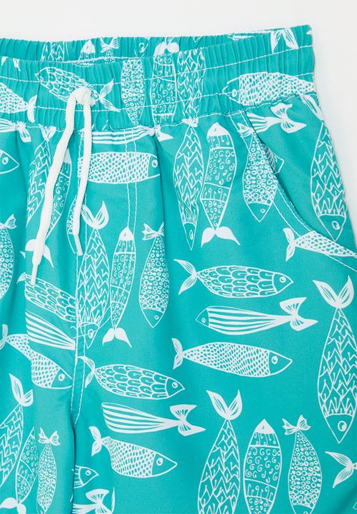 Pop Candy - Printed  board shorts - light blue