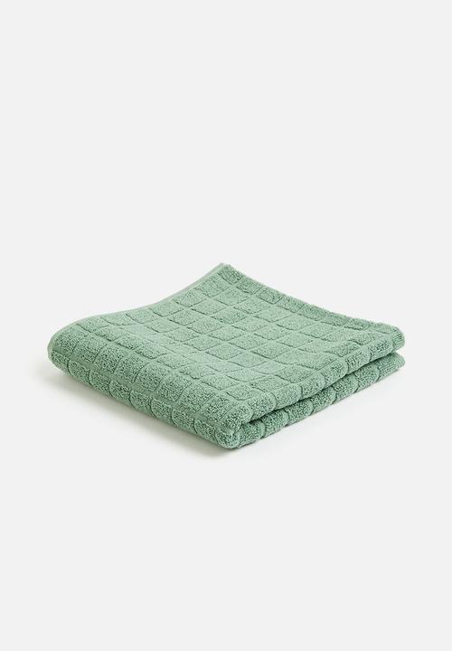 Colibri - Grid Check Zero Twist Towel - Sage