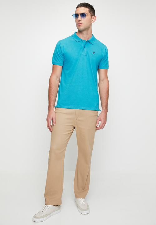 POLO - Essential Pique Ss Golfer - Blue