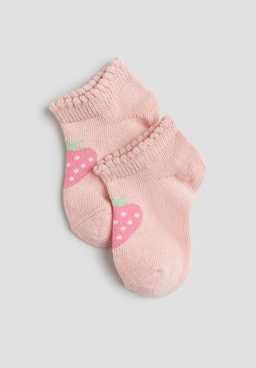 H&M - 4-Pack shaftless socks - pink,yellow,green,white,multi