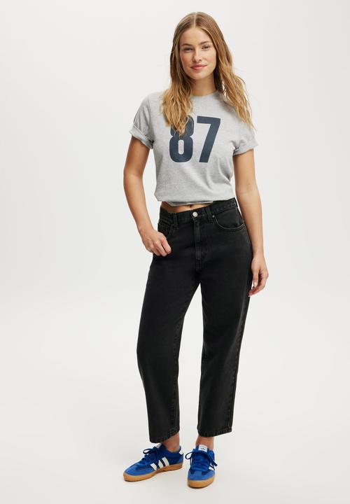 Cotton On - Straight crop jean - graphite black