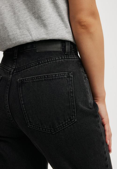 Cotton On - Straight crop jean - graphite black