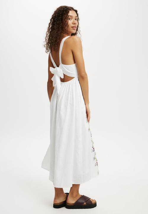 Cotton On - Geri Craftcore Maxi Dress - White Embroidery