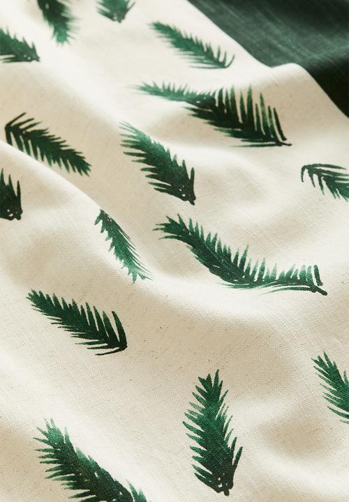 H&M - Patterned cotton tablecloth - green patterned