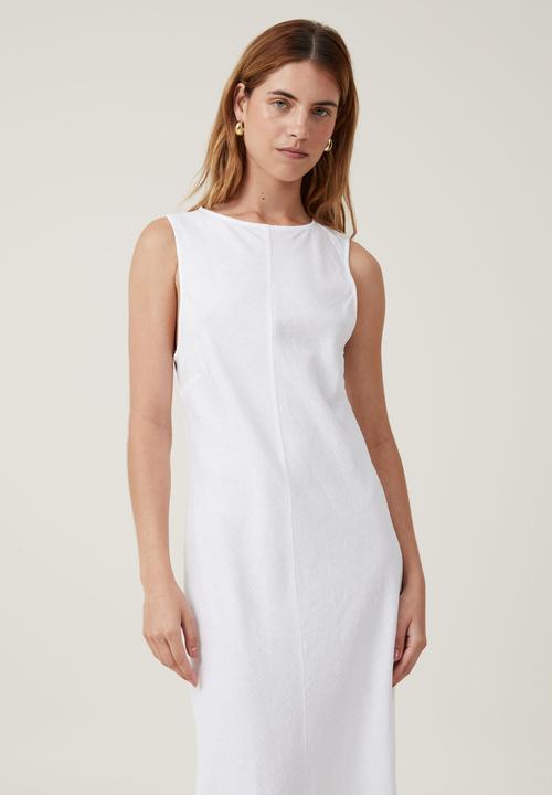 Cotton On - Haven high neck maxi dress - white