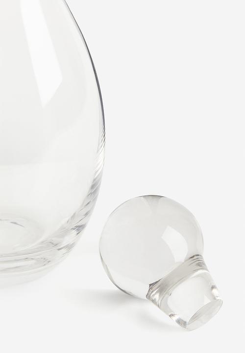 H&M - Clear glass carafe - clear glass & gold-coloured