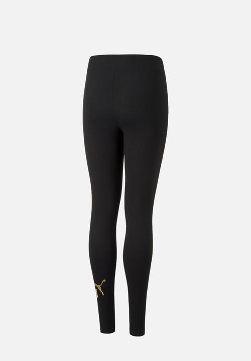 PUMA - Ess+ Logo Leggings G - Puma Black-Gold