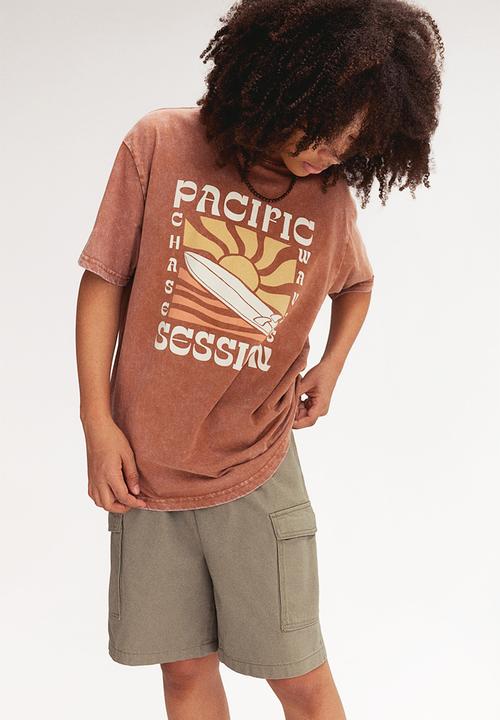 H&M - Cotton jersey t-shirt - brown,multi