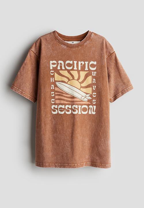 H&M - Cotton jersey t-shirt - brown,multi