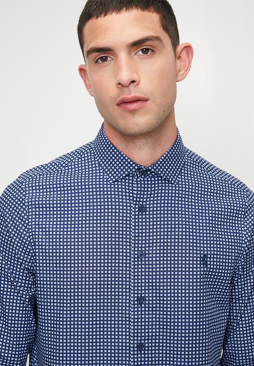 Pringle of Scotland - Luka long sleeve tailored shirt - blue
