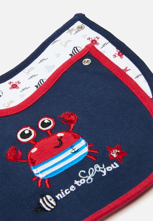 Pop Candy - 2 Pack printed bib set - blue multi