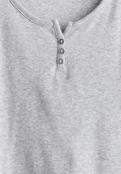 H&M - Ribbed vest top - light grey marl 