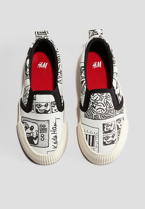 H&M - Keith Haring X H&M:  Printed slip-on trainers - white/patterned