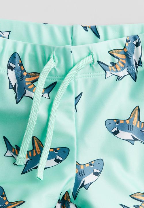 H&M - Swimming trunks - mint green sharks