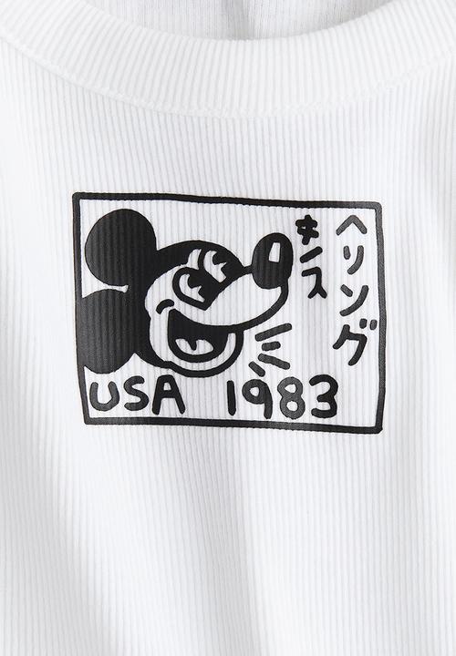 H&M - Keith Haring X H&M:  Print-motif vest top - white 