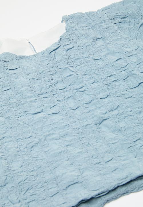 Pop Candy - Top & bottom set - light blue & white