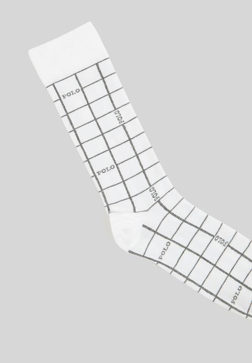 POLO - Polo cotton pane sock - White