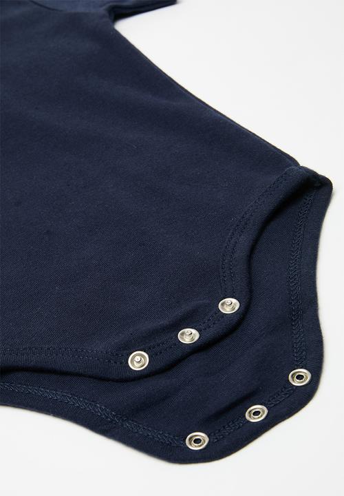 Pop Candy - Collared romper-navy blue