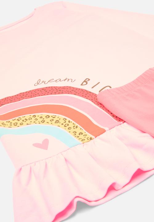 Pop Candy - Printed top & legging set - pink