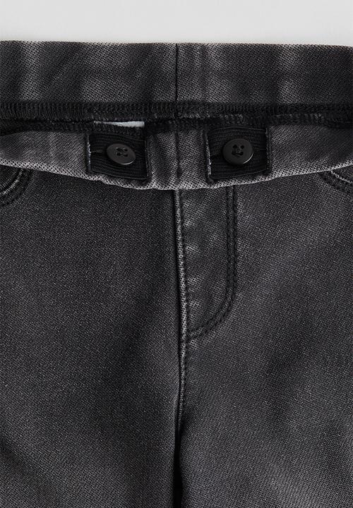 H&M - Wide denim-look trousers - dark grey