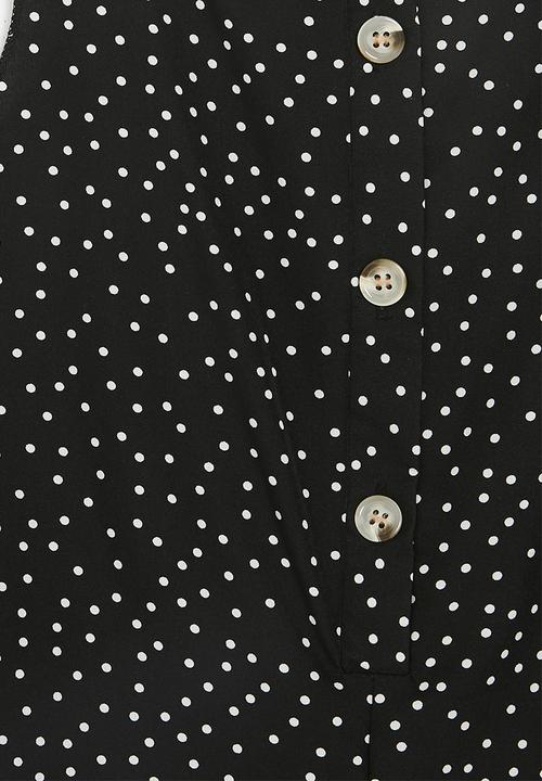 Pop Candy - Polka dot jumpsuit - black & white