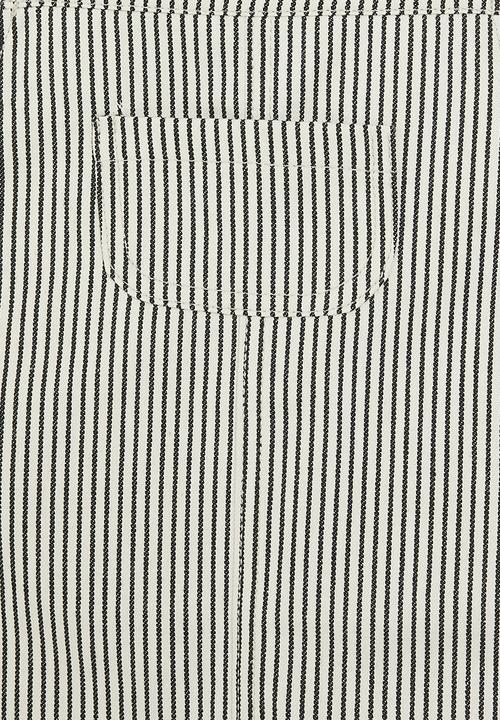 Pop Candy - Striped dungaree dress - black & ecru