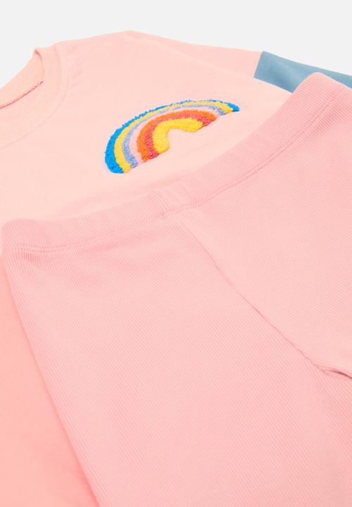Pop Candy - Contrast sweat top & legging set - multi