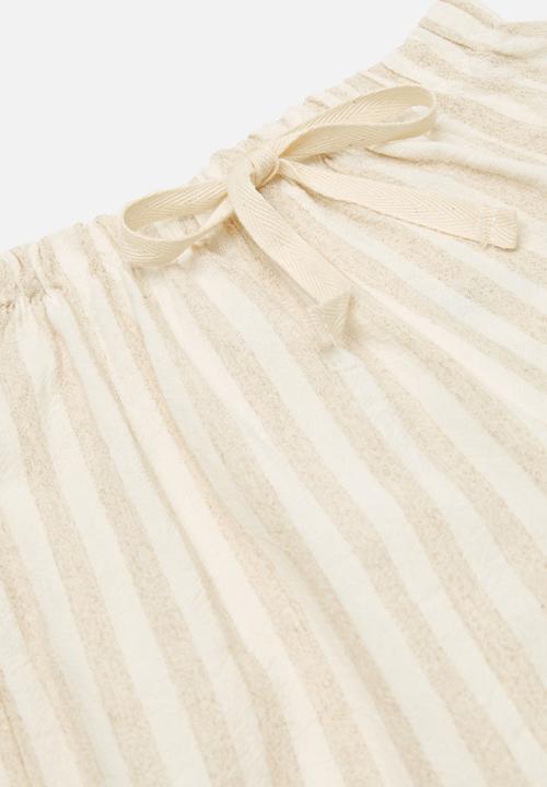 Pop Candy - Striped pants - beige & white