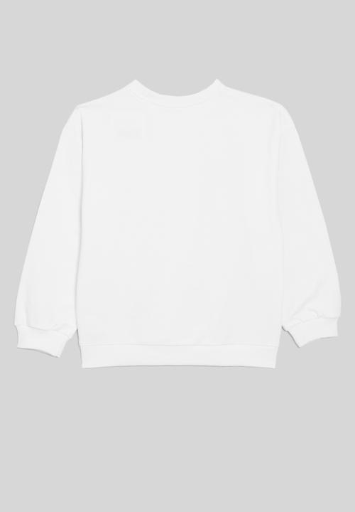 Pop Candy - Bow print sweat top-white