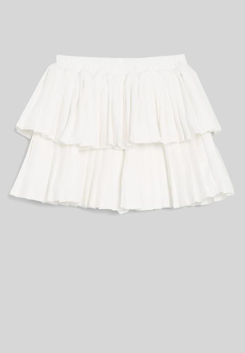 Pop Candy - Pleated skirt-white