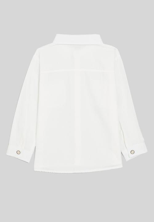 Pop Candy - Button down shirt-white