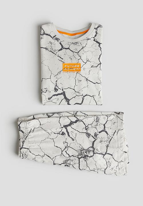H&M - Cotton jersey pyjamas - light mole patterned