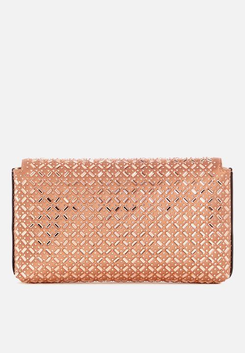 GUESS - Zalina flap clutch - bronze