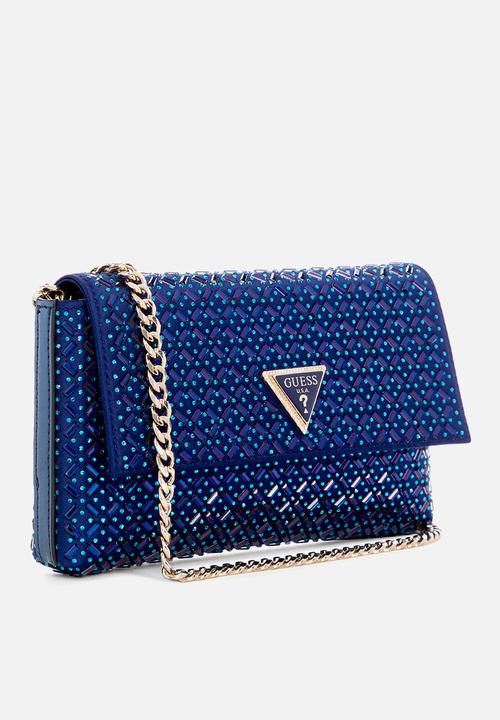 GUESS - Zalina flap clutch - sapphire