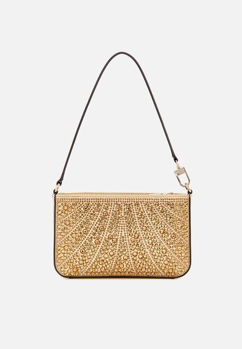 GUESS - Beauvoir mini top zip shoulder bag - gold