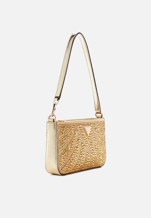 GUESS - Beauvoir mini top zip shoulder bag - gold