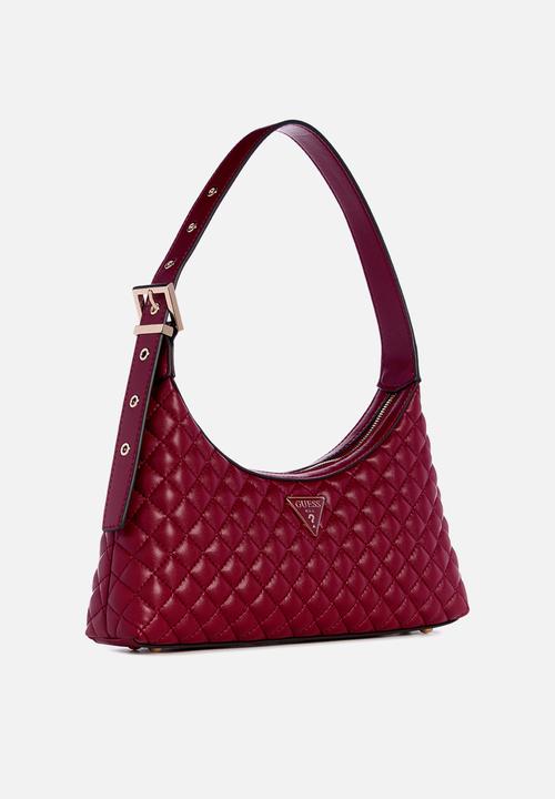 GUESS - Eco rianee shoulder bag - claret