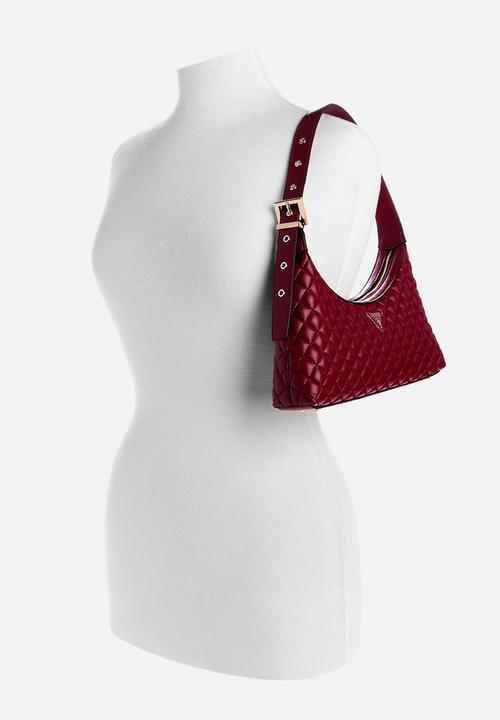 GUESS - Eco rianee shoulder bag - claret