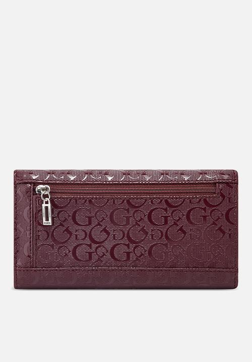 GUESS - Abbas slim clutch - merlot