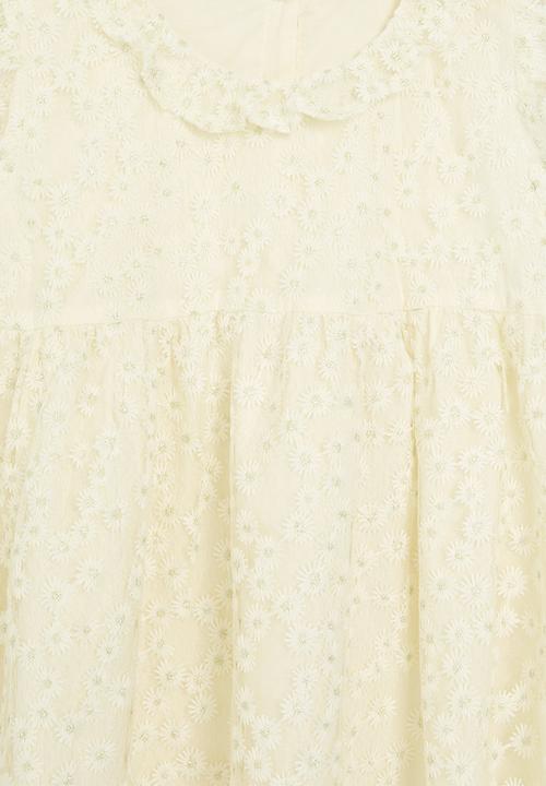 Pop Candy - Floral applique dress - ecru