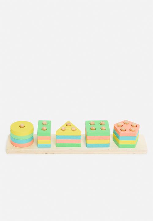 Pop Candy - Wooden geometric blocks - multi