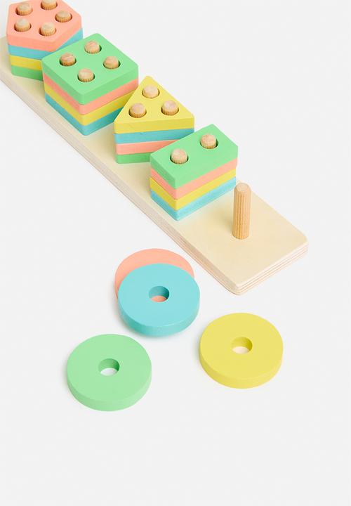 Pop Candy - Wooden geometric blocks - multi