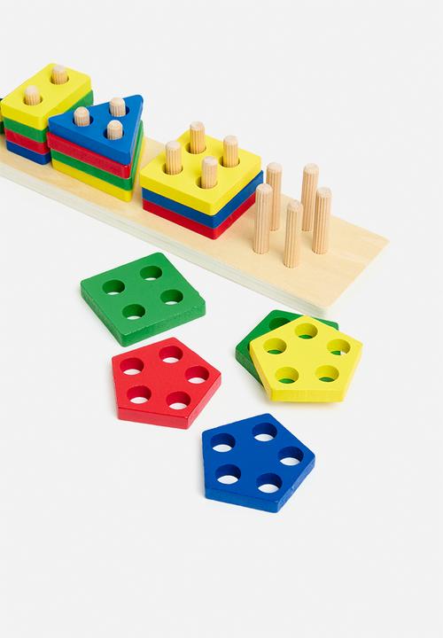 Pop Candy - Wooden geometric blocks - multi